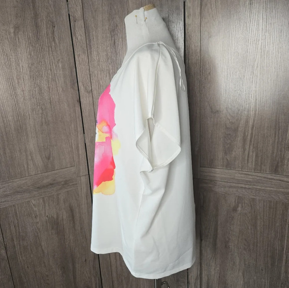 Rose flower women blouse shirt - Picture 4 of 9